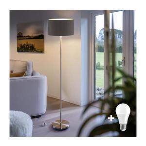 Lampă LED de podea TUNJA 1xE27/20W/230V Ø 38 cm crom mat/maro imagine