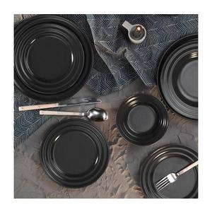 Set veselă 24 piese negru/porțelan imagine