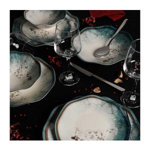 Set de masă din porțelan, 24 piese, albastru imagine