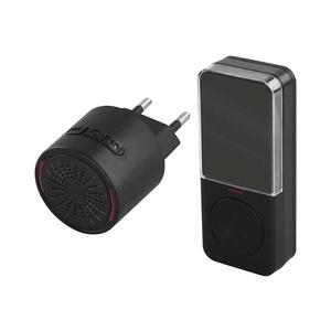Sonerie fără fir pentru priză 230 V, cu 1 baterie CR2032 inclusă, neagră imagine