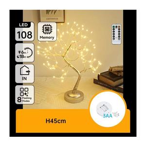 - Decorațiune LED de Crăciun 108xLED/3xAA/8 funcții 45cm alb cald imagine