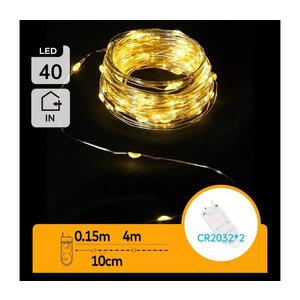 - Ghirlandă LED de Crăciun, 40 LED, 2 x 3 V, 4 m, alb cald imagine