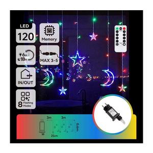 - Instalație luminoasă de Crăciun LED RGBY pentru exterior, 120 LED, 6W, 230V, 8 funcții, 3 x 0, 6 m, IP44 + telecomandă imagine