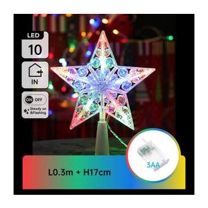 - Stea de Crăciun LED RGBY, 10x LED, alimentare 3x AA imagine