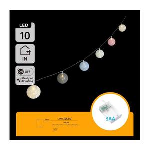 - Ghirlandă LED de Crăciun 10xLED/3xAA 2m alb cald imagine