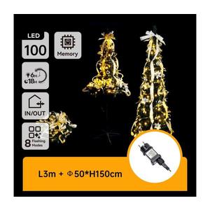 - Brad de Crăciun LED pentru exterior 100xLED/230V 1, 5m IP44 alb/zla alb cald imagine