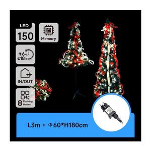 - Brad de Crăciun LED pentru exterior, 1, 8 m, 150 LED, 230 V, IP44, negru, lumină alb rece imagine