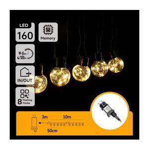 - Ghirlandă LED decorativă pentru exterior 160xLED/3, 6W/230V 10m IP44 alb cald imagine