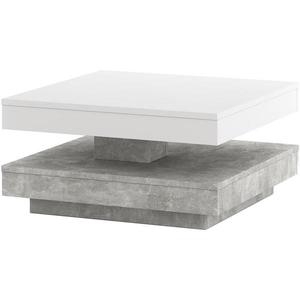 Masă de cafea TIMO alb/gri, aspect beton imagine
