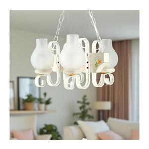 Brilagi - Lustru cu lanț QUEEN 4xE14/40W/230V fag/crem imagine