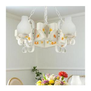 Brilagi - Candelabru cu lanț QUEEN 4xE14/40W/230V fag/crem imagine