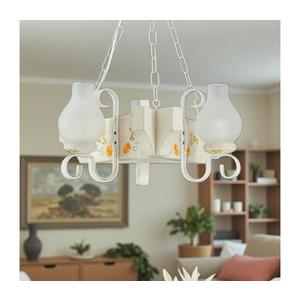 Brilagi - Lustră cu lanț QUEEN 3xE14/40W/230V fag/crem imagine