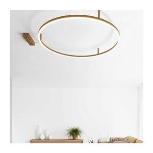 Ideal Lux - Plafonieră LED ORACLE SLIM, 53 W, 230 V, 4000 K, Ø 90 cm, auriu imagine