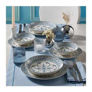 Set veselă 24 piese, porțelan, albastru imagine