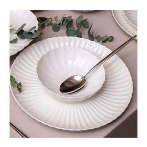 Set de masă, 18 piese, alb, din porțelan imagine