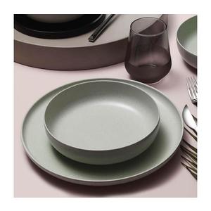 Set de masă, 18 piese, verde, porțelan imagine