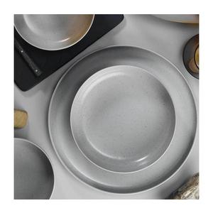 Set de veselă 18 piese, porțelan, gri imagine