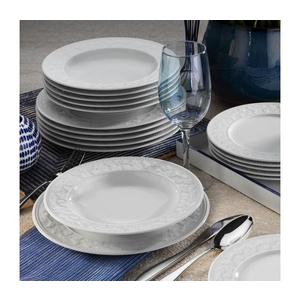 Set de veselă, 24 piese, porțelan alb imagine