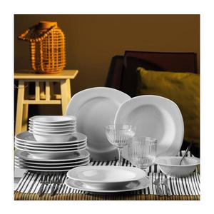 Set de veselă din porțelan, 18 piese, alb imagine