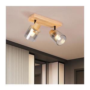 Brilagi - Spot HYGGE 2xE14/15W/230V lemn de cauciuc/fumuriu imagine