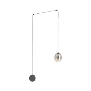 Redo 01-3484 - Lampă de perete LED KHADI, 6W, 230V, CRI90, Ø12 cm, negru/fumuriu imagine