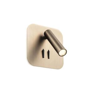 Redo 01-4473 - Aplica de perete QUDA LED, 6W/230V + 3W, CRI 90, USB, bronz imagine