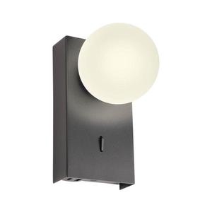 Redo 01-4659 - Aplica de perete LED NORMA, 5W, 230V, CRI 90, USB, negru imagine