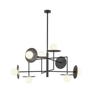 Redo 01-2753 - Lustră PLATO cu tijă 8xG9/10W/230V neagră imagine