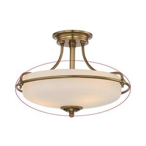 Abajur de rezervă din sticlă pentru lustră aplicată Quoizel GRIFFIN imagine