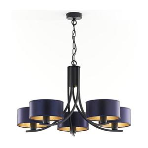 Jupiter 2101 - Lustră cu lanț ARTHUR 5xE27/15W/230V albastru/negru imagine