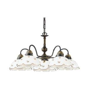 Kolarz 731.85.160 - Candelabru suspendat pe lanț NONNA 5xE27/75W/230V cu motive florale, finisaj aur roz imagine