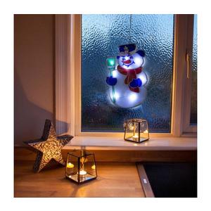 Decorațiune de Crăciun LED Om de zăpadă, 8xLED/3xAAA, alb rece imagine