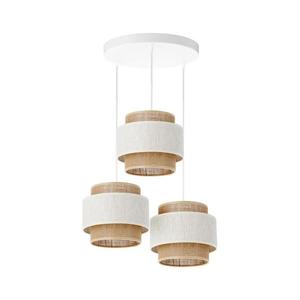 Lustră pe cablu BOHO 3xE27/60W/230V crem/iută imagine