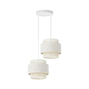 Candelabru pe cablu BOHO 2xE27/60W/230V crem/iută imagine