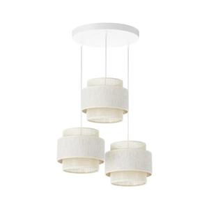 Lustră suspendată pe cablu BOHO 3xE27/60W/230V crem/jută imagine