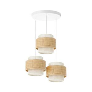 Candelabru pe cablu BOHO 3xE27/60W/230V iută/crem imagine