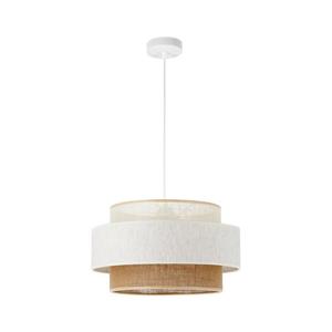 Lustră pe cablu BOHO 1xE27/60W/230V Ø 40 cm alb/iută imagine