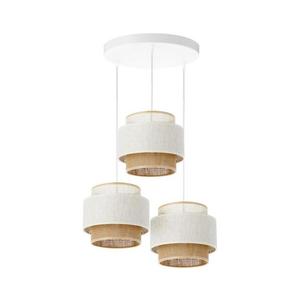 Lustră suspendată BOHO pe cablu 3xE27/60W/230V alb/iută imagine