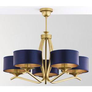 Jupiter 2114 - Candelabru pe tijă KASZMIR 5xE27/15W/230V albastru/auriu imagine