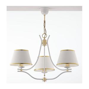 Jupiter 2085 - Candelabru pe lanț SAMBA 3xE27/15W/230V alb/auriu imagine