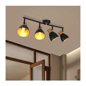 Brilagi - Plafonieră ODENSE cu 4 spoturi, 4xE14/10W/230V, lemn de cauciuc, negru imagine