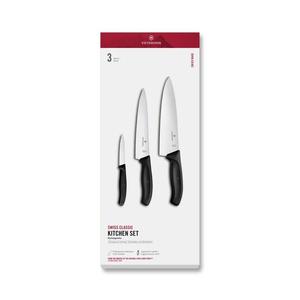 Victorinox - Set de 3 cuțite de bucătărie SWISS CLASSIC, negru imagine