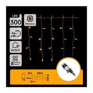 - Ghirlandă LED de exterior pentru Crăciun 300 LED/6W/230V/8 funcții 15x0, 4m IP44 alb cald imagine