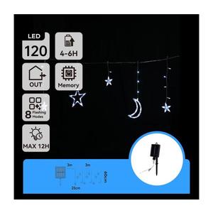 - Ghirlandă LED solară de Crăciun 120xLED/8 funcții 3x0, 6m 500 mAh IP65 alb rece imagine