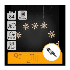 - Ghirlandă LED de exterior pentru Crăciun, 84 LED/230V, 1, 2 x 1 m, IP44, alb cald, fulgi de zăpadă imagine