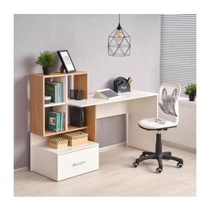 Birou GORA, stejar/alb imagine