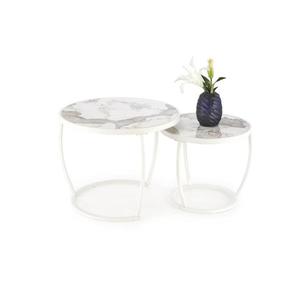 Set de 2 mese de cafea AURORO bej/alb imagine