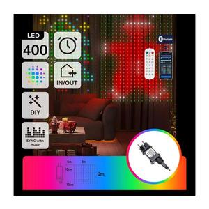 - Ghirlandă LED decorativă RGBY, 400 LED, 15 W, 230 V, 2 x 2 m, IP44 + telecomandă imagine