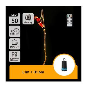 - Decorațiune LED de Crăciun pentru exterior, Moș Crăciun cu parașută, LED/4xAA, IP44 imagine