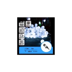 - Ghirlandă LED decorativă pentru exterior, 50 LED, 3, 6 W, 230 V, 8 moduri, 5 m, IP44, alb rece imagine